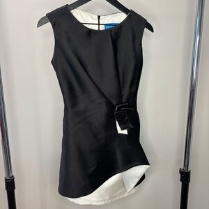 Elegant Black and White Cocktail Dress